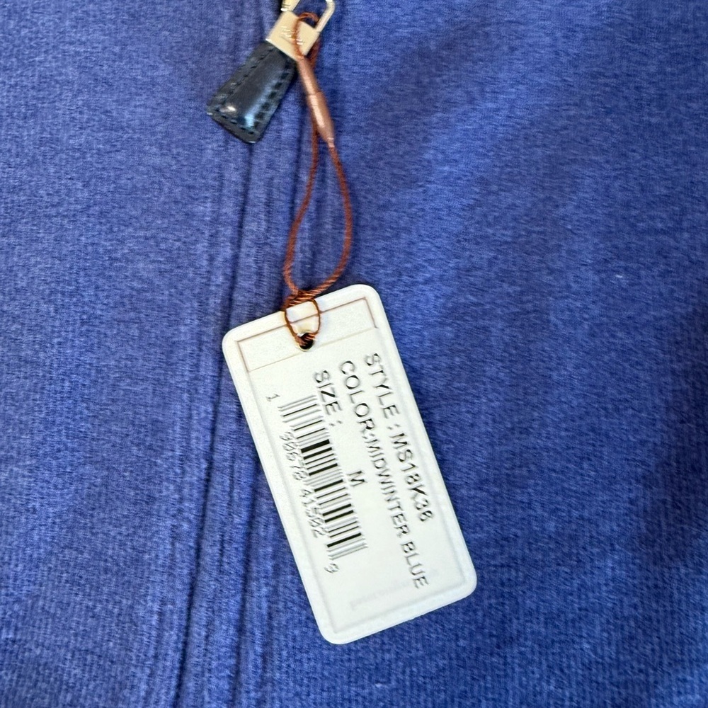Peter Millar Crown Soft 1/4 Zip Pullover Sweater Blue Men Medium Shirt NEW 1579 - Picture 2 of 4
